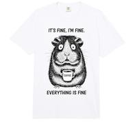 It's Fine Im Fine Coffee Conejillo de Indias Comfort Colors Adult Heavyweight T-Shirt
