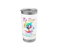It's fine I'm fine everything is fine amusing and funny cat Vaso térmico de acero inoxidable de doble pared