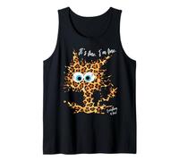 It's Fine I'm Fine Everything is Fine Fun - Gato con Estampado de Leopardo Camiseta sin Mangas
