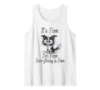 It's Fine I'm Fine Everything is Fine Funny Border Collie Dog Camiseta sin Mangas