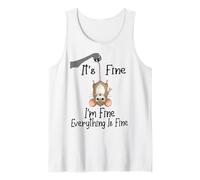 It's Fine I'm Fine Everything is Fine Funny Cute Mouse Rat Camiseta sin Mangas