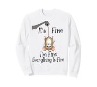 It's Fine I'm Fine Everything is Fine Funny Cute Mouse Rat Sudadera
