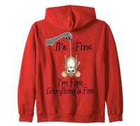 It's Fine I'm Fine Everything is Fine Funny Cute Mouse Rat Sudadera con Capucha