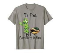 It's Fine I'm Fine Everything is Fine Funny Cute Turtle Camiseta