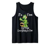 It's Fine I'm Fine Everything is Fine Funny Cute Turtle Camiseta sin Mangas