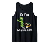 It's Fine I'm Fine Everything is Fine Funny Cute Turtle Camiseta sin Mangas