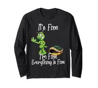 It's Fine I'm Fine Everything is Fine Funny Cute Turtle Manga Larga