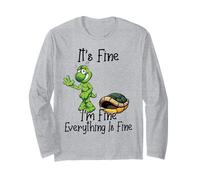It's Fine I'm Fine Everything is Fine Funny Cute Turtle Manga Larga