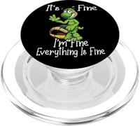 It's Fine I'm Fine Everything is Fine Funny Cute Turtle PopSockets PopGrip para MagSafe