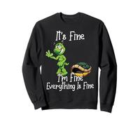 It's Fine I'm Fine Everything is Fine Funny Cute Turtle Sudadera