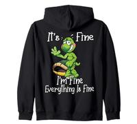 It's Fine I'm Fine Everything is Fine Funny Cute Turtle Sudadera con Capucha