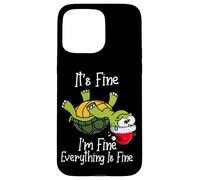It's Fine I'm Fine Everything is Fine Funny Cute Xmas Turtle Carcasa para iPhone 15 Pro MAX