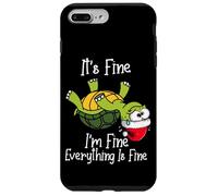 It's Fine I'm Fine Everything is Fine Funny Cute Xmas Turtle Carcasa para iPhone 7 Plus/8 Plus