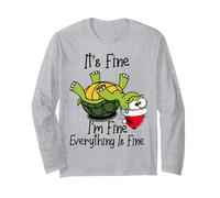 It's Fine I'm Fine Everything is Fine Funny Cute Xmas Turtle Manga Larga