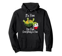 It's Fine I'm Fine Everything is Fine Funny Cute Xmas Turtle Sudadera con Capucha