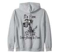 It's Fine I'm Fine Everything is Fine Funny Great Danés Dog Sudadera con Capucha