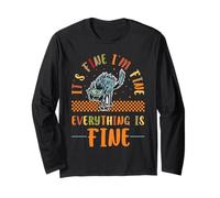 It's Fine I'm Fine Everything Is Fine Navidad Gato Mujeres Hombres Manga Larga