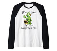 It's Fine I'm Fine Everything is oky Funny Turtle Great Gift Camiseta Manga Raglan