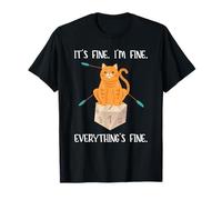 It's Fine RPG Gamer Cat D20 Dice Geek Camiseta