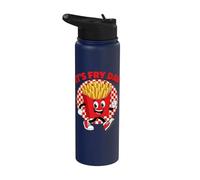 It's Fry Day Funny French Fries Friday Food Lover Humor Pun Stainless Steel Insulated Water Bottle