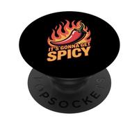 It's Gonna Get Spicy Hilarious Heat Puns Excitement PopSockets PopGrip Adhesivo