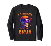 It's Halloween Bruh Stylish Skeleton Halloween Party Boys Manga Larga