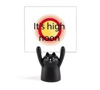 Its High Noon Art Deco Fashion Memo Holder Cartoon Black Cat Stand Decoración
