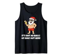 It's Hot As Balls of Holly out Here Funny Santa Christmas Camiseta sin Mangas