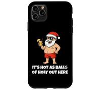 It's Hot As Balls of Holly out Here Funny Santa Christmas Carcasa para iPhone 11 Pro MAX