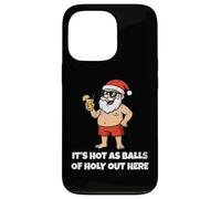 It's Hot As Balls of Holly out Here Funny Santa Christmas Carcasa para iPhone 13 Pro