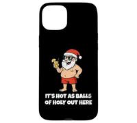 It's Hot As Balls of Holly out Here Funny Santa Christmas Carcasa para iPhone 15 Plus