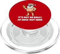 It's Hot As Balls of Holly out Here Funny Santa Christmas PopSockets PopGrip para MagSafe