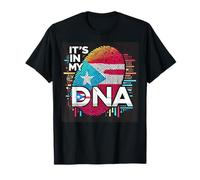It's in My DNA" Bandera de Puerto Rico Bandera de huellas dactilares Orgullo PR Camiseta