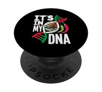 It's In My DNA Bandera del Orgullo Mexicano México Raíces Patrimonio PopSockets PopGrip Adhesivo