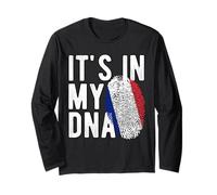 It's in My DNA Bandera Nacional Francesa Francia Pride Heritage Manga Larga
