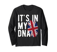 It's in My DNA Bandera Nacional Inglesa Inglaterra Pride Heritage Manga Larga