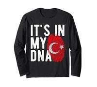 It's in My DNA Bandera Nacional Turca Turquía Orgullo Heritage Manga Larga