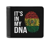 It's in My DNA Bolivia Flag - Cartera plegable para hombre, delgada, tarjetero, monedero de cuero