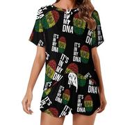 It's In My DNA - Conjunto de pijama de manga corta y pantalones cortos para mujer, con bandera de Bolivia, 2 piezas, ropa de dormir, Estilo:, 5XL