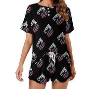 It's In My DNA - Conjunto de pijama de manga corta y pantalones cortos para mujer con la bandera de Noruega, 2 piezas, ropa de dormir, Estilo:, XXL