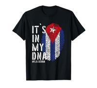 It's In My DNA Cuba Flag Cuba Camisetas para mujer Bandera Cubana Camiseta