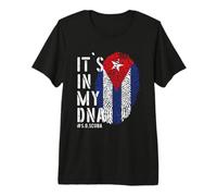 It's In My DNA Cuba Flag Cuba Camisetas para Mujer Bandera Cubana Camiseta Premium