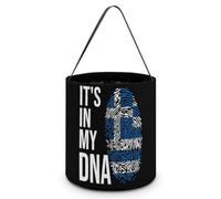 It's in My DNA Grecia Flag Funny Halloween Trick Or Treat Tote Bags Candy Gift Buckets for Party Favors Supplies