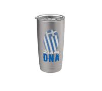 It'S In My Dna Huella De La Bandera Griega Vaso térmico de acero inoxidable de doble pared