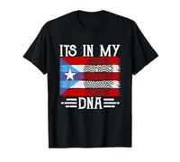 It's In My DNA Puerto Rico Flag Fingerprint Camiseta