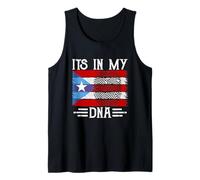 It's In My DNA Puerto Rico Flag Fingerprint Camiseta sin Mangas
