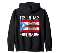 It's In My DNA Puerto Rico Flag Fingerprint Sudadera con Capucha