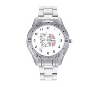 It's in My DNA - Reloj analógico de cuarzo para hombre, con correa de acero inoxidable, con bandera de Noruega, para negocios