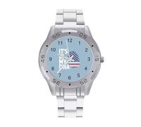 It's in My DNA - Reloj de pulsera analógico de cuarzo para hombre, con correa de acero inoxidable, para negocios