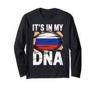 It's In My DNA Russian Roots Russia Flag Manga Larga
